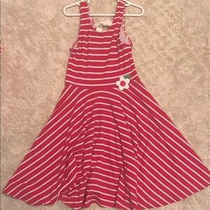 Striped pink and White Kids Dress